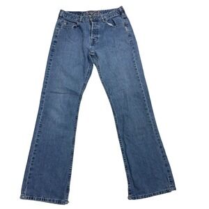 Vintage Silver Jeans Co 30x32 Men's Straight Leg Blue‎ Denim Cut Raw Hem